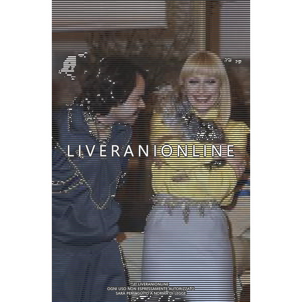RAFFAELLA CARRA\' CANTANTE E ATTRICE - RETROSPETTIVA ANNI \'80 NELLA FOTO CON IL COMPAGNO SERGIO JAPINO NEL 1984 ©ARCHIVIO GIOVANNI LIVERANI /AG. ALDO LIVERANI SAS