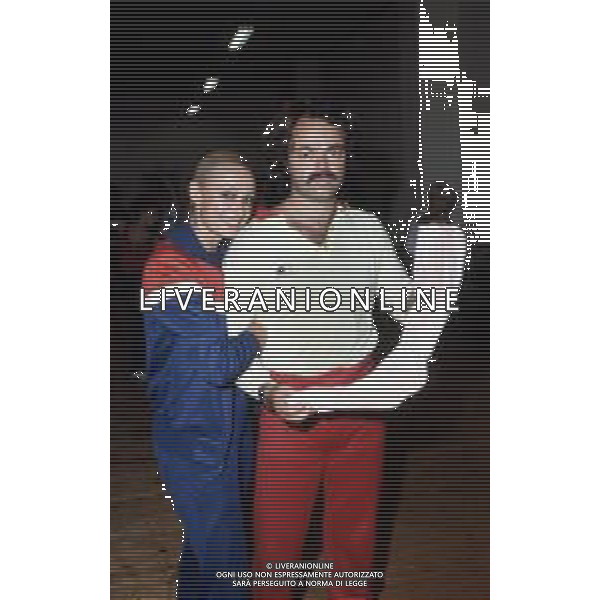 RAFFAELLA CARRA\' CANTANTE E ATTRICE - RETROSPETTIVA NELLA FOTO CON IL COMPAGNO SERGIO JAPINO NEL 1984 ©ARCHIVIO GIOVANNI LIVERANI /AG. ALDO LIVERANI SAS