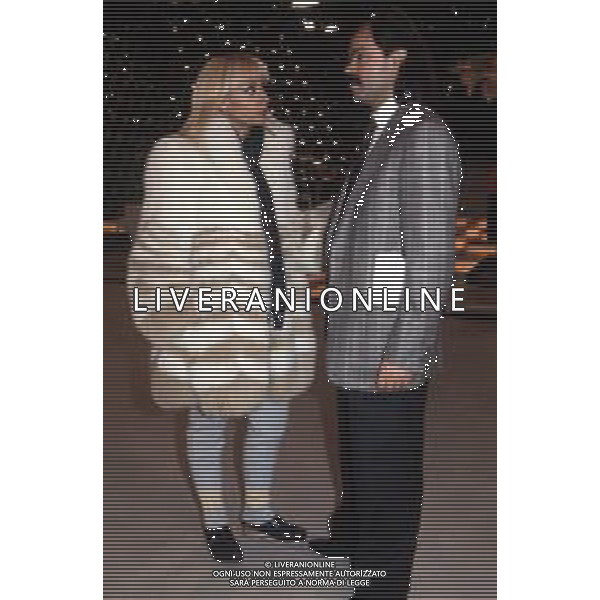 RAFFAELLA CARRA\' CANTANTE E ATTRICE - RETROSPETTIVA NELLA FOTO CON IL COMPAGNO SERGIO JAPINO NEL 1988 ©ARCHIVIO GIOVANNI LIVERANI /AG. ALDO LIVERANI SAS