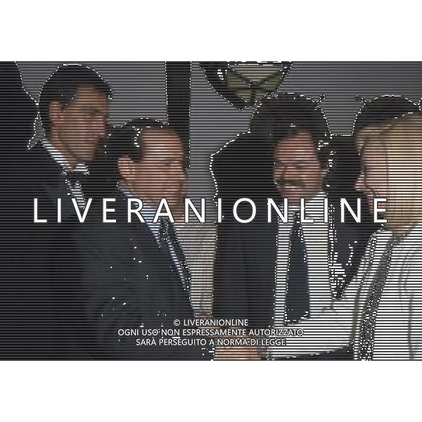 RAFFAELLA CARRA\' CANTANTE E ATTRICE - RETROSPETTIVA NELLA FOTO IL COMPAGNO SERGIO JAPINO CON SILVIO BERLUSCONI NEL 1987 ©ARCHIVIO GIOVANNI LIVERANI /AG. ALDO LIVERANI SAS