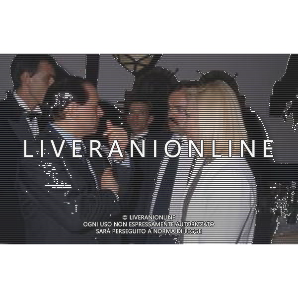 RAFFAELLA CARRA\' CANTANTE E ATTRICE - RETROSPETTIVA NELLA FOTO IL COMPAGNO SERGIO JAPINO CON SILVIO BERLUSCONI NEL 1987 ©ARCHIVIO GIOVANNI LIVERANI /AG. ALDO LIVERANI SAS
