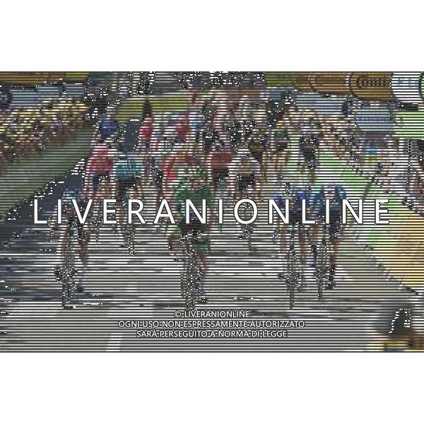 09-07-2021 Tour De France; Tappa 13 Nimes - Carcassonne; 2021, Deceuninck - Quick Step; 2021, Alpecin - Fenix; 2021, Movistar; Cavendish, Mark; Morkov, Michael; Philipsen, Jasper; Garcia Cortina, Ivan; Carcassone; ©SIROTTI /AG. ALDO LIVERANI SAS