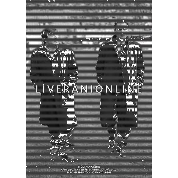 RETROSPETTIVA ADRIANO FEDELE ALLENATORE NELLA FOTO ADRIANO FEDELE ALLENATORE UDINESE CALCIO NELL\'ANNO 1993-1994 CON IVANO BORDON AG ALDOLIVERANI SAS