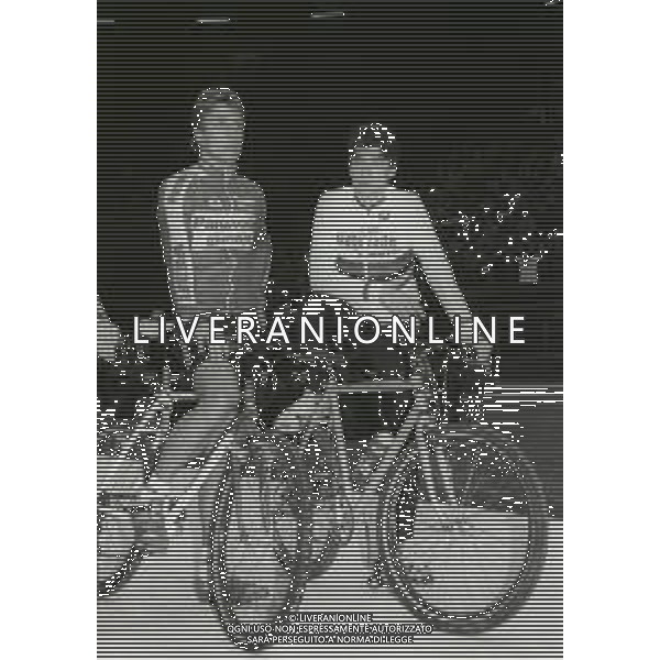 1992 MILANO GALA\' DEL CICLISMO NELLA FOTO MAURIZIO FONDRIEST E GIANNI BUGNO AG ALDO LIVERANI SAS