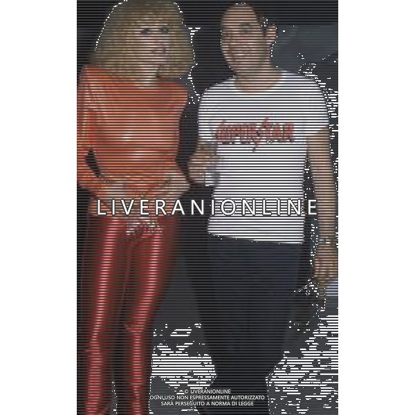 RAFFAELLA CARRA\' CANTANTE E ATTRICE - RETROSPETTIVA NELLA FOTO CON GIANNI BONCOMPAGNI NEL 1978 ©ARCHIVIO GIOVANNI LIVERANI /AG. ALDO LIVERANI SAS