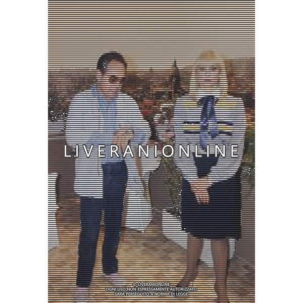 RAFFAELLA CARRA\' CANTANTE E ATTRICE - RETROSPETTIVA NELLA FOTO CON GIANNI BONCOMPAGNI NEL 1983 ©ARCHIVIO GIOVANNI LIVERANI /AG. ALDO LIVERANI SAS