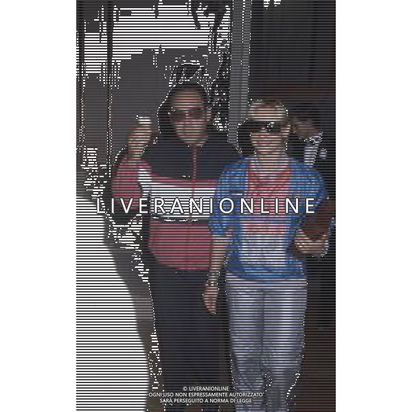 RAFFAELLA CARRA\' CANTANTE E ATTRICE - RETROSPETTIVA NELLA FOTO CON GIANNI BONCOMPAGNI NEL 1985 ©ARCHIVIO GIOVANNI LIVERANI /AG. ALDO LIVERANI SAS
