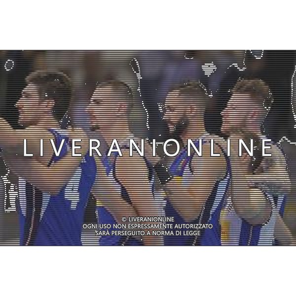 MarianiL/LMedia - Friendly match 2021 - Italy vs Argentina - Italian Volleyball National Team 10 July 2021 - Palasport Cisterna, cisterna, Italy Photo showing: Italy national anthem @MarianiL/LMedia/AG. ALDO LIVERANI SAS
