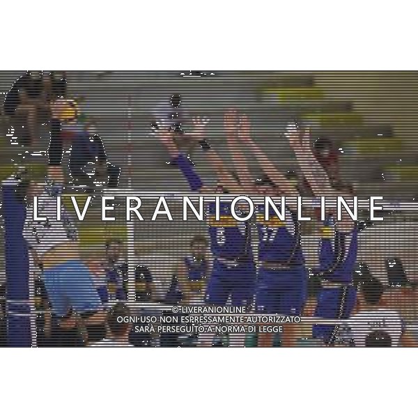 MarianiL/LMedia - Friendly match 2021 - Italy vs Argentina - Italian Volleyball National Team 10 July 2021 - Palasport Cisterna, cisterna, Italy Photo showing: italian wall @MarianiL/LMedia/AG. ALDO LIVERANI SAS