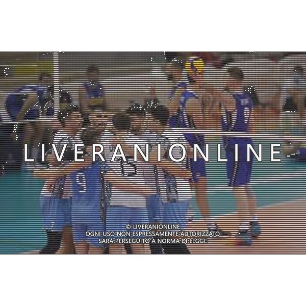 MarianiL/LMedia - Friendly match 2021 - Italy vs Argentina - Italian Volleyball National Team 10 July 2021 - Palasport Cisterna, cisterna, Italy Photo showing: Argentina exultation @MarianiL/LMedia/AG. ALDO LIVERANI SAS