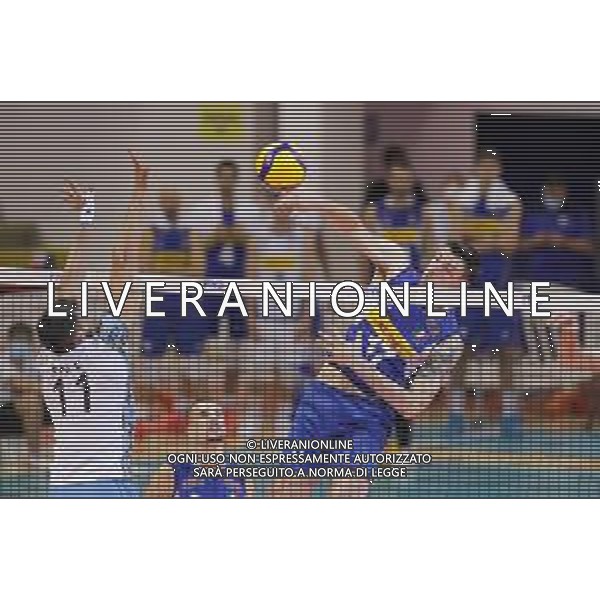 MarianiL/LMedia - Friendly match 2021 - Italy vs Argentina - Italian Volleyball National Team 10 July 2021 - Palasport Cisterna, cisterna, Italy Photo showing: Simone Anzani (Italy) @MarianiL/LMedia/AG. ALDO LIVERANI SAS