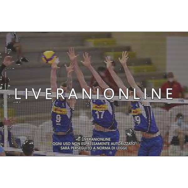 MarianiL/LMedia - Friendly match 2021 - Italy vs Argentina - Italian Volleyball National Team 10 July 2021 - Palasport Cisterna, cisterna, Italy Photo showing: Ivan Zaytsev (Italy) Simone Anzani (Italy) Daniele Lavia (Italy) @MarianiL/LMedia/AG. ALDO LIVERANI SAS