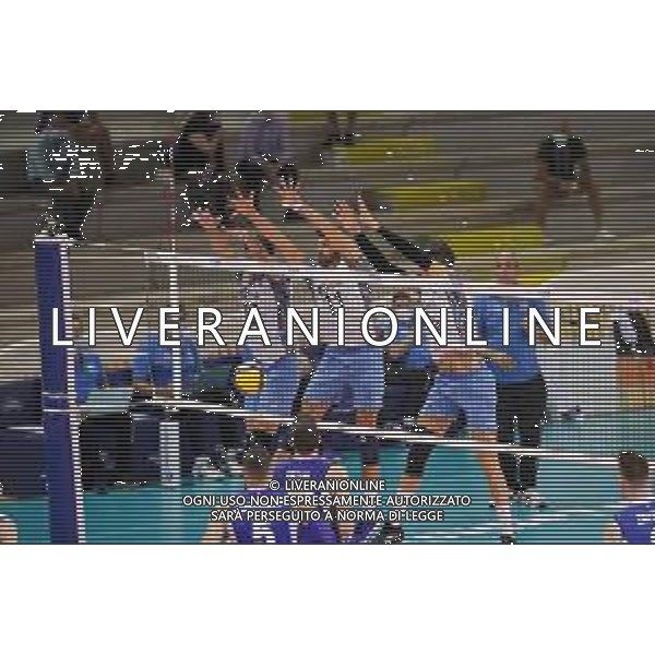 MarianiL/LMedia - Friendly match 2021 - Italy vs Argentina - Italian Volleyball National Team 10 July 2021 - Palasport Cisterna, cisterna, Italy Photo showing: Argentina wall @MarianiL/LMedia/AG. ALDO LIVERANI SAS