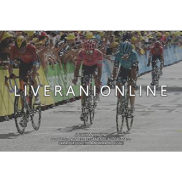 11-07-2021 Tour De France; Tappa 15 Ceret - Andorra La Vella; 2021, Bahrain - Victorious; 2021, Ef Education - Nippo; 2021, Astana - Premier Tech; Poels, Wouter; Guerreiro, Ruben; Izaguirre, Jon; Andorra La Vella; ©SIROTTI/AGENZIA ALDO LIVERANI SAS