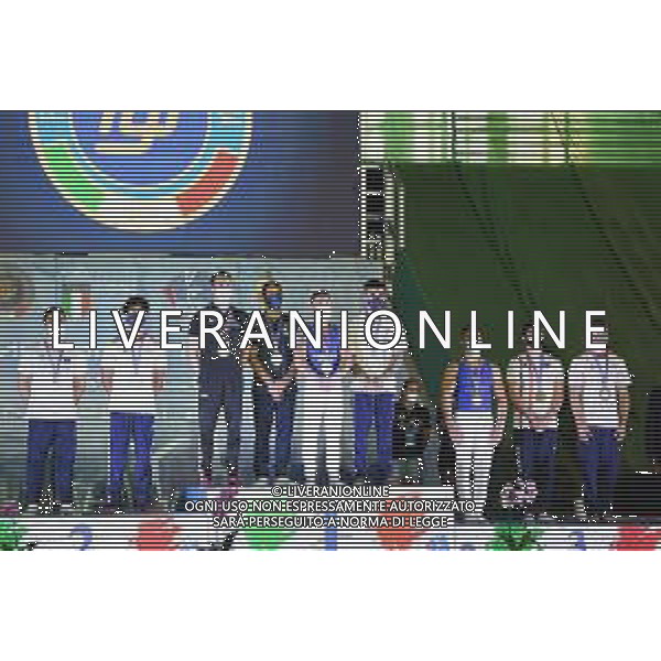 TomasiF/LMedia - Ginnastica artistica - Campionati Assoluti 2021 - Ginnastica 11 luglio 2021 - PalaVesuvio, Napoli, Italia Nella foto: Podi Corpo libero, Anelli, Cavallo con Maniglie @TomasiF/LMedia/AGENZIA ALDO LIVERANI SAS