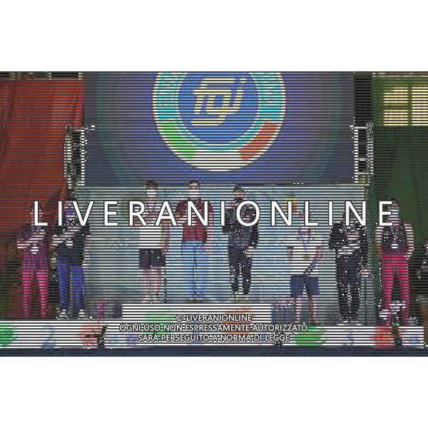 TomasiF/LMedia - Ginnastica artistica - Campionati Assoluti 2021 - Ginnastica 11 luglio 2021 - PalaVesuvio, Napoli, Italia Nella foto: Podi Sbarra, Volteggio, Parallele @TomasiF/LMedia/AGENZIA ALDO LIVERANI SAS