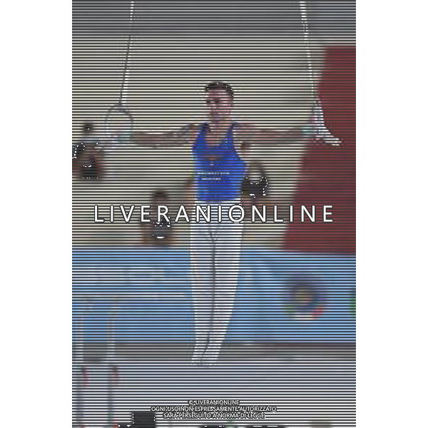 TomasiF/LMedia - Ginnastica artistica - Campionati Assoluti 2021 - Ginnastica 11 luglio 2021 - PalaVesuvio, Napoli, Italia Nella foto: Marco Lodadio (Aeronautica Militare) anelli @TomasiF/LMedia/AGENZIA ALDO LIVERANI SAS