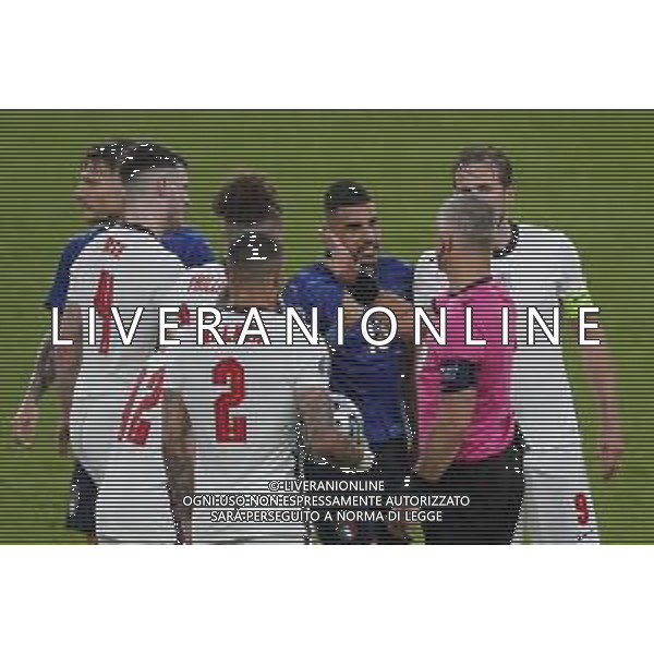 Finale del Campionato Europeo UEFA EURO 2020 ITALIA - INGHILTERRA del 11/07/2021 - nella foto: Emerson(Italia) protesta con l\'arbitro BJORN KUIPERS ©Claudio Zamagni/Agenzia Aldo Liverani s.a.s. during European UEFA Championship - UEFA Euro 2020 final soccer match between Italy and England at Wembley Stadium in London on July 11 2021 photo credit by Claudio Zamagni/Aldo Liverani Photo Agency/AGENZIA ALDO LIVERANI SAS