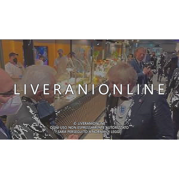 Il Presidente Sergio Mattarella alla finale degli Europei di Calcio Italia - Inghilterra allo Stadio Wembley di Londra 11.07.2021 nella foto con il Primo Ministro Boris Johnson ©Ufficio per la Stampa e la Comunicazione della Presidenza della Repubblica/AGENZIA ALDO LIVERANI SAS