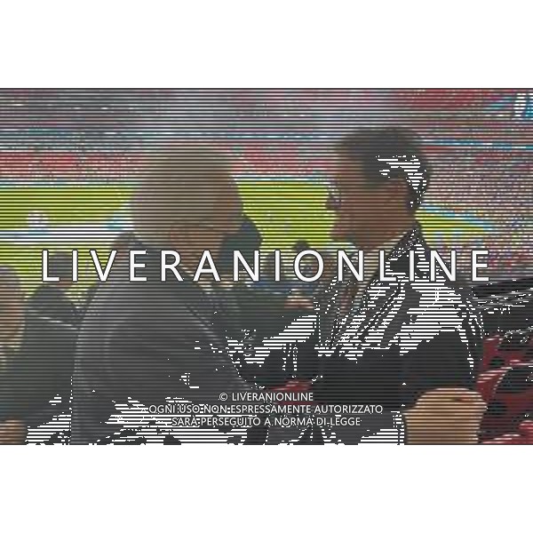 Il Presidente Sergio Mattarella alla finale degli Europei di Calcio Italia - Inghilterra allo Stadio Wembley di Londra 11.07.2021 nella foto con Fabio Capello ©Ufficio per la Stampa e la Comunicazione della Presidenza della Repubblica/AGENZIA ALDO LIVERANI SAS