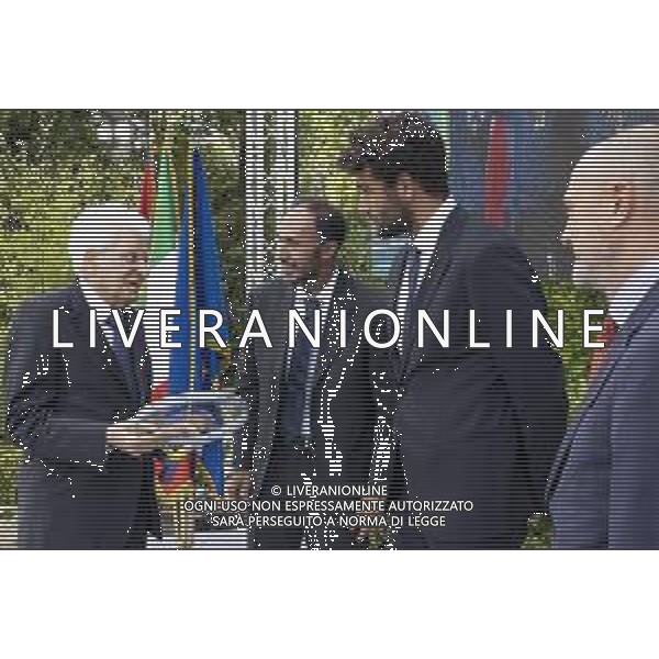 Il Presidente della Repubblica, Sergio Mattarella, ha ricevuto al Quirinale la Nazionale italiana di Calcio vincitrice degli Europei UEFA Euro 2020 e il tennista Matteo Berrettini, finalista al Torneo di Wimbledon - Roma 12.07.2021 ©Ufficio per la Stampa e la Comunicazione della Presidenza della Repubblica/AGENZIA ALDO LIVERANI SAS