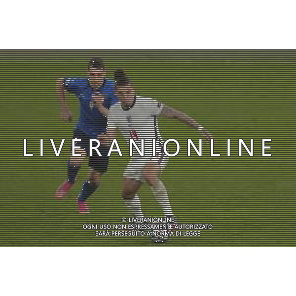 Finale del Campionato Europeo UEFA EURO 2020 ITALIA - INGHILTERRA del 11/07/2021 - nella foto: Kalvin Phillips(Inghilterra)Belotti Andrea(Italia) ©Claudio Zamagni/Agenzia Aldo Liverani s.a.s. Kalvin Phillips(Inghilterra) Belotti Andrea(Italia) during European UEFA Championship - UEFA Euro 2020 final soccer match between Italy and England at Wembley Stadium in London on July 11 2021 photo credit by Claudio Zamagni/Aldo Liverani Photo Agency