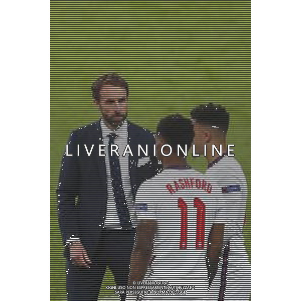 Finale del Campionato Europeo UEFA EURO 2020 ITALIA - INGHILTERRA del 11/07/2021 - nella foto: Gareth Southgate(Inghilterra)Marcus Rashford(Inghilterra) ©Claudio Zamagni/Agenzia Aldo Liverani s.a.s. Gareth Southgate(Inghilterra) Marcus Rashford(Inghilterra) during European UEFA Championship - UEFA Euro 2020 final soccer match between Italy and England at Wembley Stadium in London on July 11 2021 photo credit by Claudio Zamagni/Aldo Liverani Photo Agency