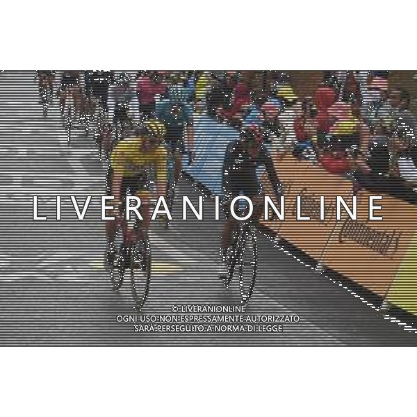 13-07-2021 Tour De France; Tappa 16 Pas De La Case - Saint Gaudens; 2021, Uae - Emirates; 2021, Ineos Grenadiers; Pogacar, Tadej; Carapaz Antonio, Richard Antonio; Saint Gaudens; ©SIROTTI/AGENZIA ALDO LIVERANI SAS