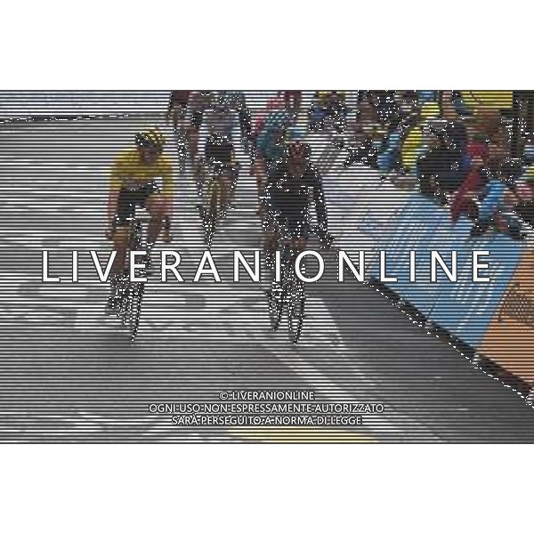 13-07-2021 Tour De France; Tappa 16 Pas De La Case - Saint Gaudens; 2021, Uae - Emirates; 2021, Ineos Grenadiers; Pogacar, Tadej; Carapaz Antonio, Richard Antonio; Saint Gaudens; ©SIROTTI/AGENZIA ALDO LIVERANI SAS