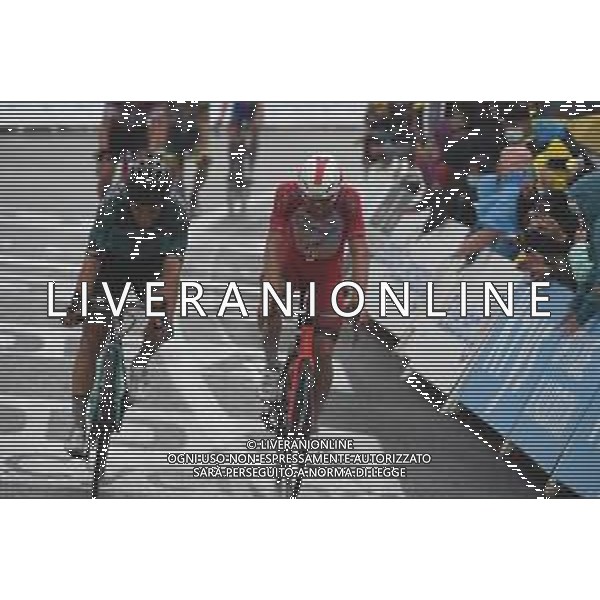 13-07-2021 Tour De France; Tappa 16 Pas De La Case - Saint Gaudens; 2021, Cofidis; 2021, Beb Hotels - Pb Ktm; Perichon, Pierre Luc; Bonnamour, Franck; Saint Gaudens; ©SIROTTI/AGENZIA ALDO LIVERANI SAS