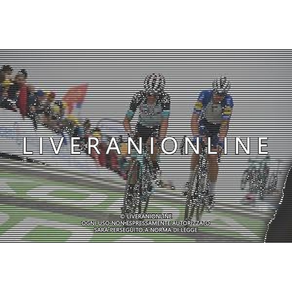 14-07-2021 Tour De France; Tappa 17 Muret - Col Du Portet; 2021, Bikeexchange; 2021, Deceuninck - Quick Step; Chaves Rubio, Johan Estaban; Cattaneo, Mattia; Col Du Portet; ©SIROTTI/AGENZIA ALDO LIVERANI SAS