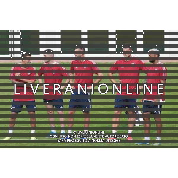 CAGLIARI CALCIO IN RITIRO ESTIVO PRECAMPIONATO 2021/2022 A PEJO 15.07.2021 - NELLA FOTO ALLENAMENTO DI GRUPPO ©MOSCA/AGENZIA ALDO LIVERANI SAS