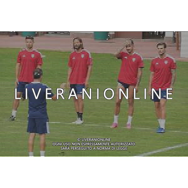 CAGLIARI CALCIO IN RITIRO ESTIVO PRECAMPIONATO 2021/2022 A PEJO 15.07.2021 - NELLA FOTO ALLENAMENTO DI GRUPPO ©MOSCA/AGENZIA ALDO LIVERANI SAS