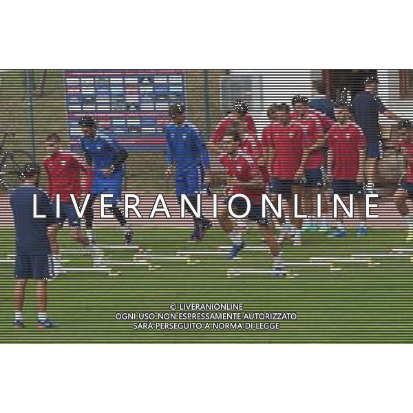 CAGLIARI CALCIO IN RITIRO ESTIVO PRECAMPIONATO 2021/2022 A PEJO 15.07.2021 - NELLA FOTO ALLENAMENTO DI GRUPPO ©MOSCA/AGENZIA ALDO LIVERANI SAS