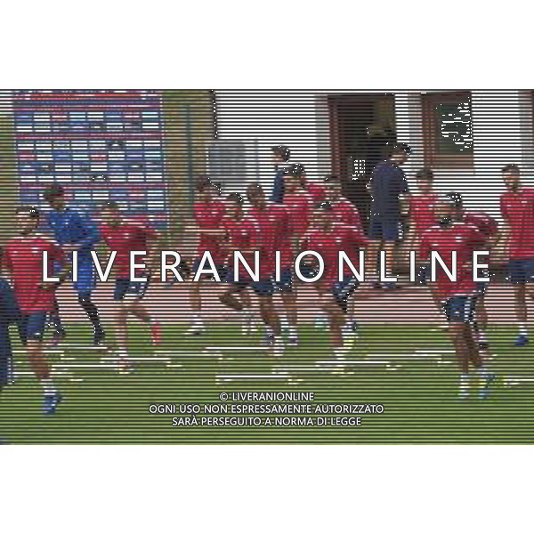 CAGLIARI CALCIO IN RITIRO ESTIVO PRECAMPIONATO 2021/2022 A PEJO 15.07.2021 - NELLA FOTO ALLENAMENTO DI GRUPPO ©MOSCA/AGENZIA ALDO LIVERANI SAS