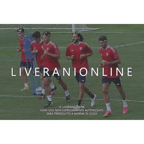 CAGLIARI CALCIO IN RITIRO ESTIVO PRECAMPIONATO 2021/2022 A PEJO 15.07.2021 - NELLA FOTO ALLENAMENTO DI GRUPPO ©MOSCA/AGENZIA ALDO LIVERANI SAS