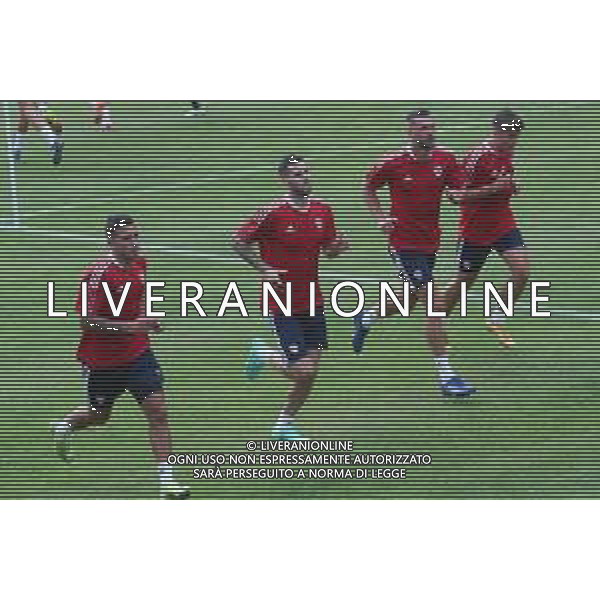 CAGLIARI CALCIO IN RITIRO ESTIVO PRECAMPIONATO 2021/2022 A PEJO 15.07.2021 - NELLA FOTO ALLENAMENTO DI GRUPPO ©MOSCA/AGENZIA ALDO LIVERANI SAS