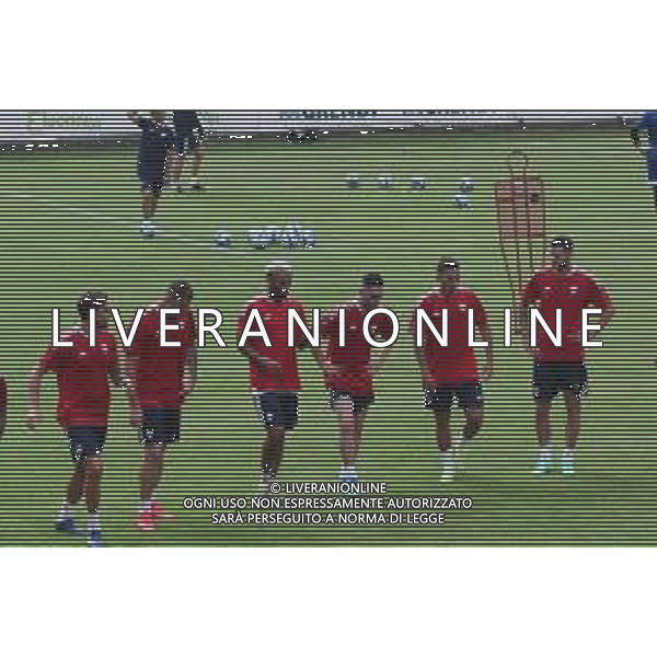 CAGLIARI CALCIO IN RITIRO ESTIVO PRECAMPIONATO 2021/2022 A PEJO 15.07.2021 - NELLA FOTO ALLENAMENTO DI GRUPPO ©MOSCA/AGENZIA ALDO LIVERANI SAS