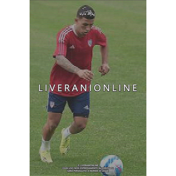 CAGLIARI CALCIO IN RITIRO ESTIVO PRECAMPIONATO 2021/2022 A PEJO 15.07.2021 - ALLENAMENTO NELLA FOTO CHRISTIAN OLIVA ©MOSCA/AGENZIA ALDO LIVERANI SAS