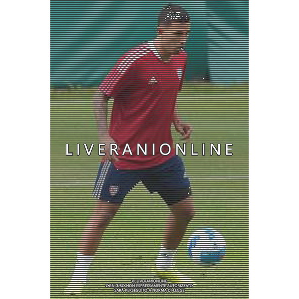 CAGLIARI CALCIO IN RITIRO ESTIVO PRECAMPIONATO 2021/2022 A PEJO 15.07.2021 - ALLENAMENTO NELLA FOTO CHRISTIAN OLIVA ©MOSCA/AGENZIA ALDO LIVERANI SAS