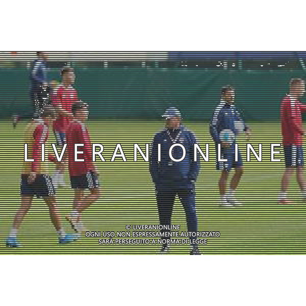 CAGLIARI CALCIO IN RITIRO ESTIVO PRECAMPIONATO 2021/2022 A PEJO 15.07.2021 - ALLENAMENTO NELLA FOTO L\'ALLENATORE LEONARDO SEMPLICI ©MOSCA/AGENZIA ALDO LIVERANI SAS
