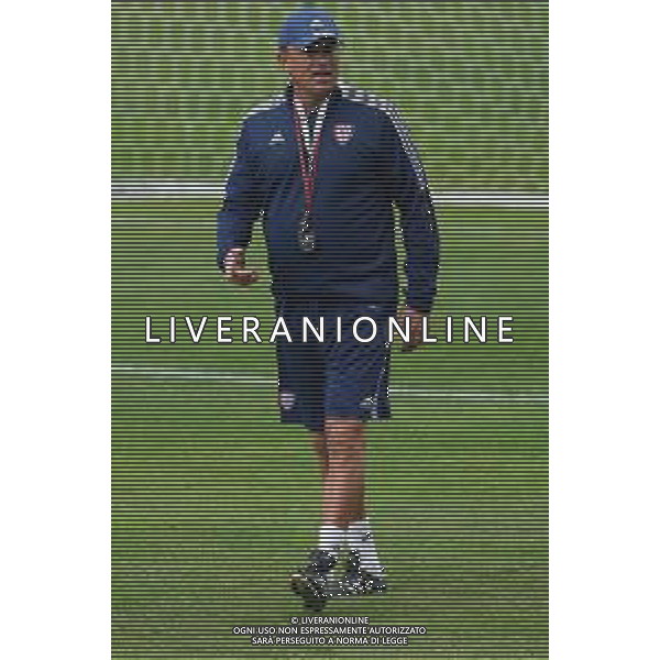 CAGLIARI CALCIO IN RITIRO ESTIVO PRECAMPIONATO 2021/2022 A PEJO 15.07.2021 - ALLENAMENTO NELLA FOTO L\'ALLENATORE LEONARDO SEMPLICI ©MOSCA/AGENZIA ALDO LIVERANI SAS