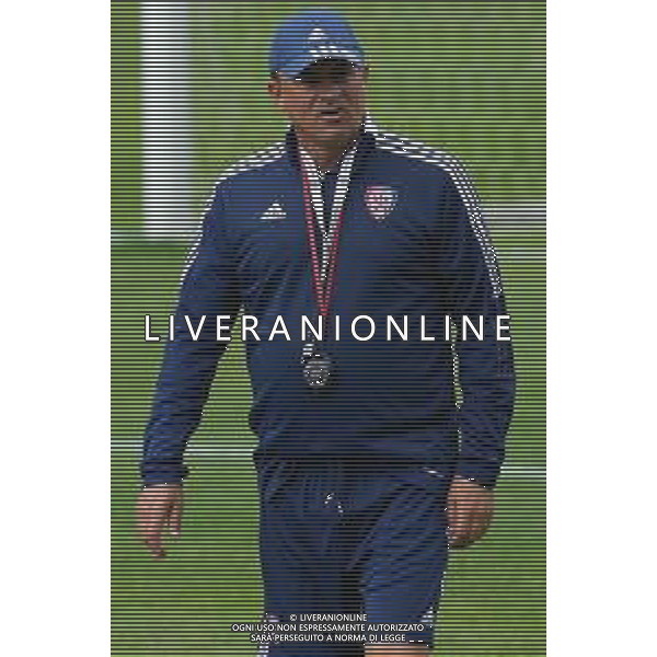 CAGLIARI CALCIO IN RITIRO ESTIVO PRECAMPIONATO 2021/2022 A PEJO 15.07.2021 - ALLENAMENTO NELLA FOTO L\'ALLENATORE LEONARDO SEMPLICI ©MOSCA/AGENZIA ALDO LIVERANI SAS
