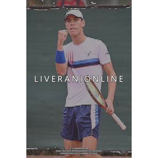 © TVRG Trofeo Bonfiglio Giulio Perego ITA vs Jakub Mensik CZE nella foto Giulio Perego Milano 15-07-2021 Tennis Club Alberto Bonacossa Campionati Internazionali d\'Italia categoria juniores 61mo Trofeo Bonfiglio - ottavi di finale foto Roberto Garavaglia/ag. Aldo Liverani sas