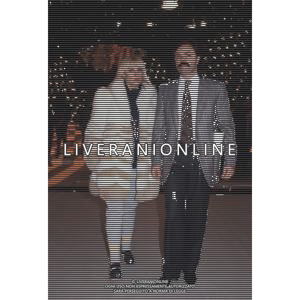 RAFFAELLA CARRA\' CANTANTE E ATTRICE - RETROSPETTIVA NELLA FOTO CON IL COMPAGNO SERGIO JAPINO NEL 1988 ©ARCHIVIO GIOVANNI LIVERANI /AG. ALDO LIVERANI SAS