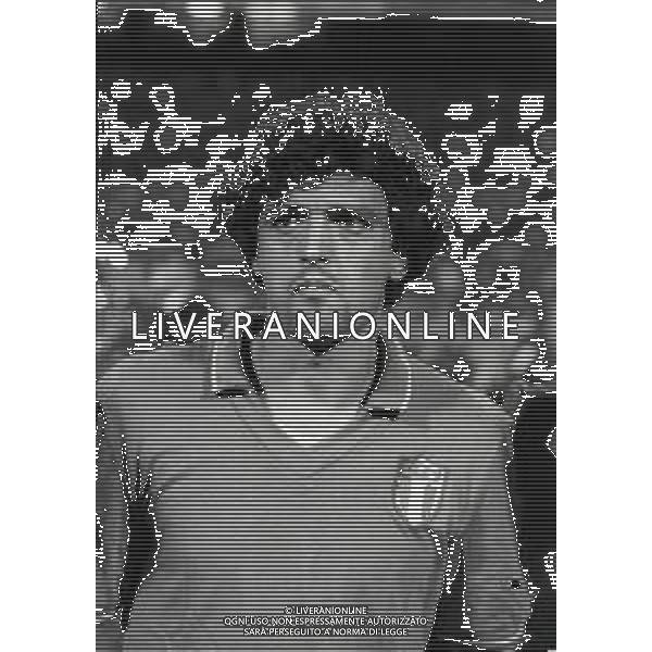 RETROSPETTIVA ALESSANDRO ALTOBELLI CALCIATORE NELLA FOTO ALESSANDRO ALTOBELLI CON LA MAGLIA DELLA NAZIONALE ITALIANA AG ALDO LIVERANI SAS