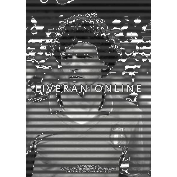 RETROSPETTIVA ALESSANDRO ALTOBELLI CALCIATORE NELLA FOTO ALESSANDRO ALTOBELLI NELL\'ANNO 1984-1984 CON LA MAGLIA DELLA NAZIONALE ITALIANA AG ALDO LIVERANI SAS 
