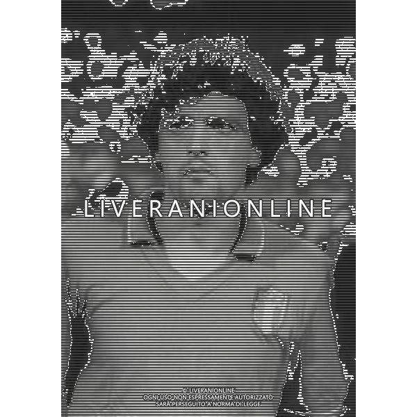 RETROSPETTIVA ALESSANDRO ALTOBELLI CALCIATORE NELLA FOTO ALESSANDRO ALTOBELLI NELL\'ANNO 1984-1984 CON LA MAGLIA DELLA NAZIONALE ITALIANA AG ALDO LIVERANI SAS 