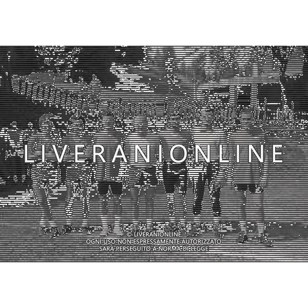 RETROSPETTIVA ALESSANDRO ALTOBELLI CALCIATORE NELLA FOTO ORESTE DIDONE\'-ANTONIO SABATO--------- -EUGENIO BERSELLINI-ALESSANDRO ALTOBELLI-FABRIZIO LORIERI E STEFANO COLANTUONO NELL\'ANNO 1990 ALLENAMENTO ASCOLI CALCIO AG ALDO LIVERANI SAS  