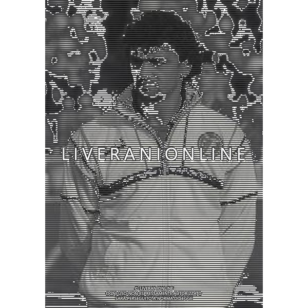 RETROSPETTIVA ALESSANDRO ALTOBELLI CALCIATORE NELLA FOTO ALESSANDRO ALTOBELLI NELL\'ANNO 1987-1988 CON LA MAGLIA DELLA NAZIONALE ITALIANA AG ALDO LIVERANI SAS  